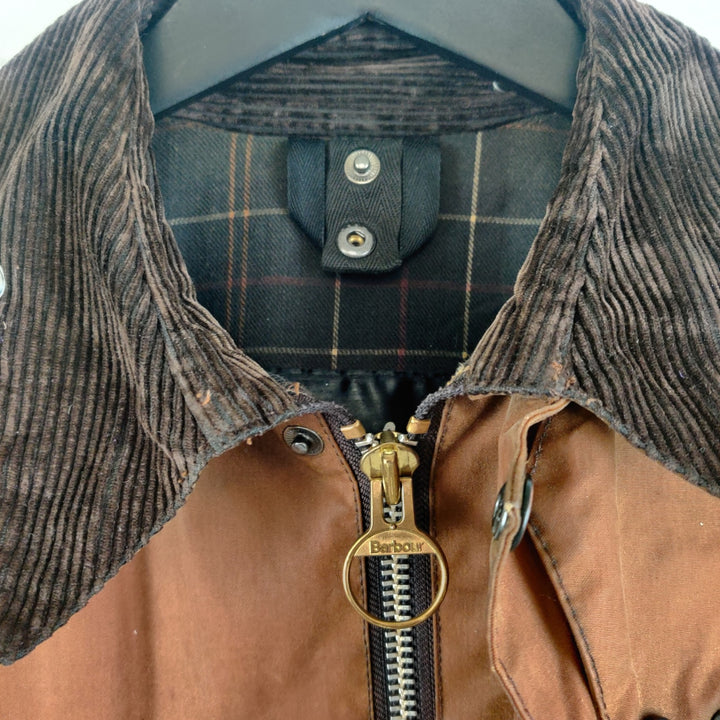 Barbour Moorland Burnt Orange Waxed Re-work Jacket - M