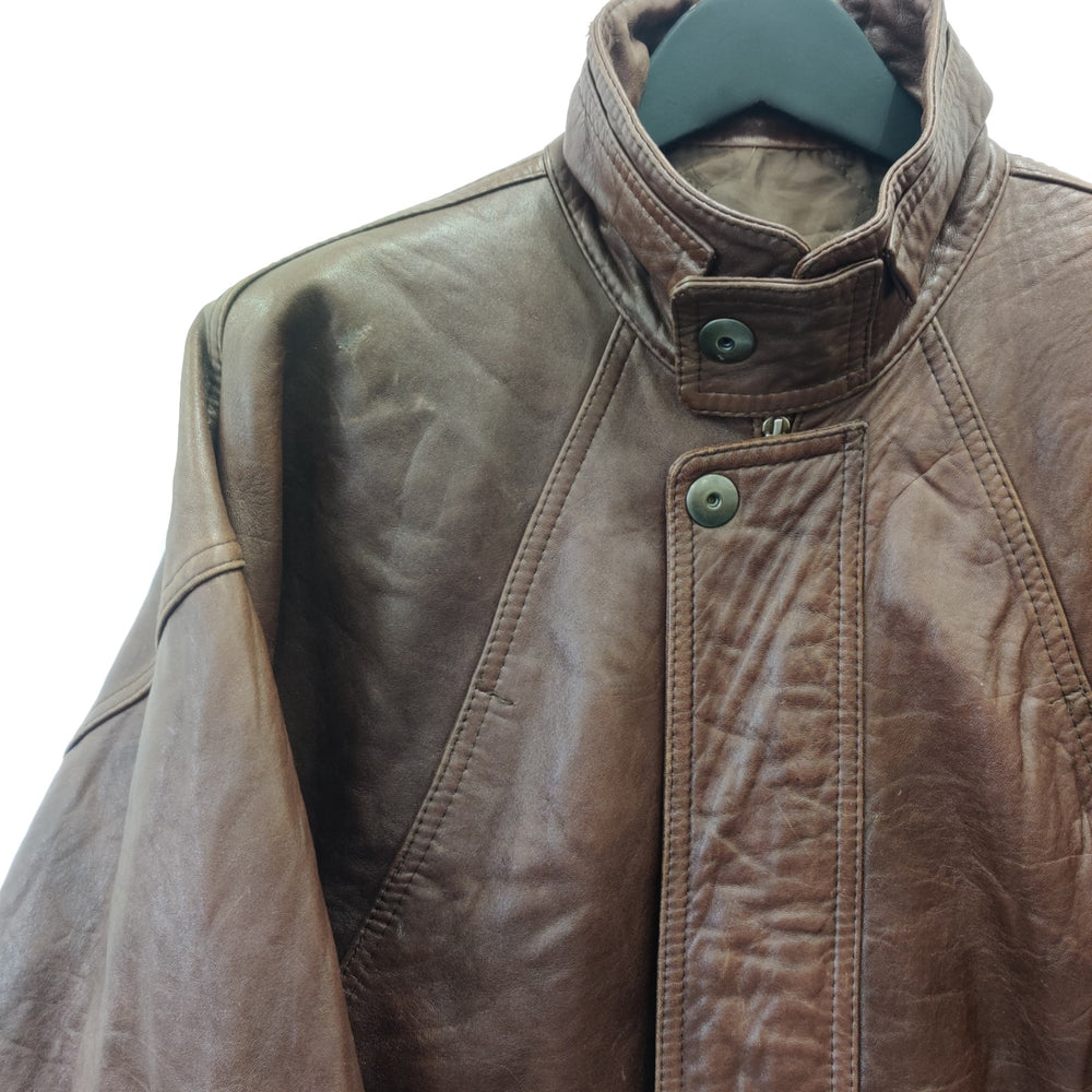 Vintage Brown Leather Leather Jacket - L