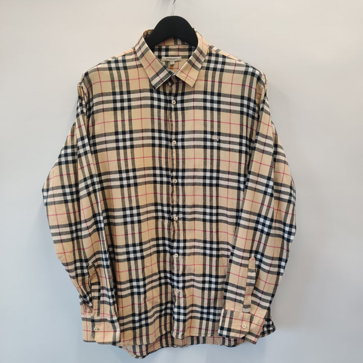 Burberry Nova Check Cotton Long-Sleeve Shirt - L