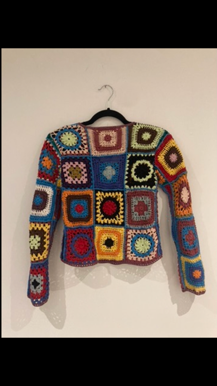 Crochet V neck top