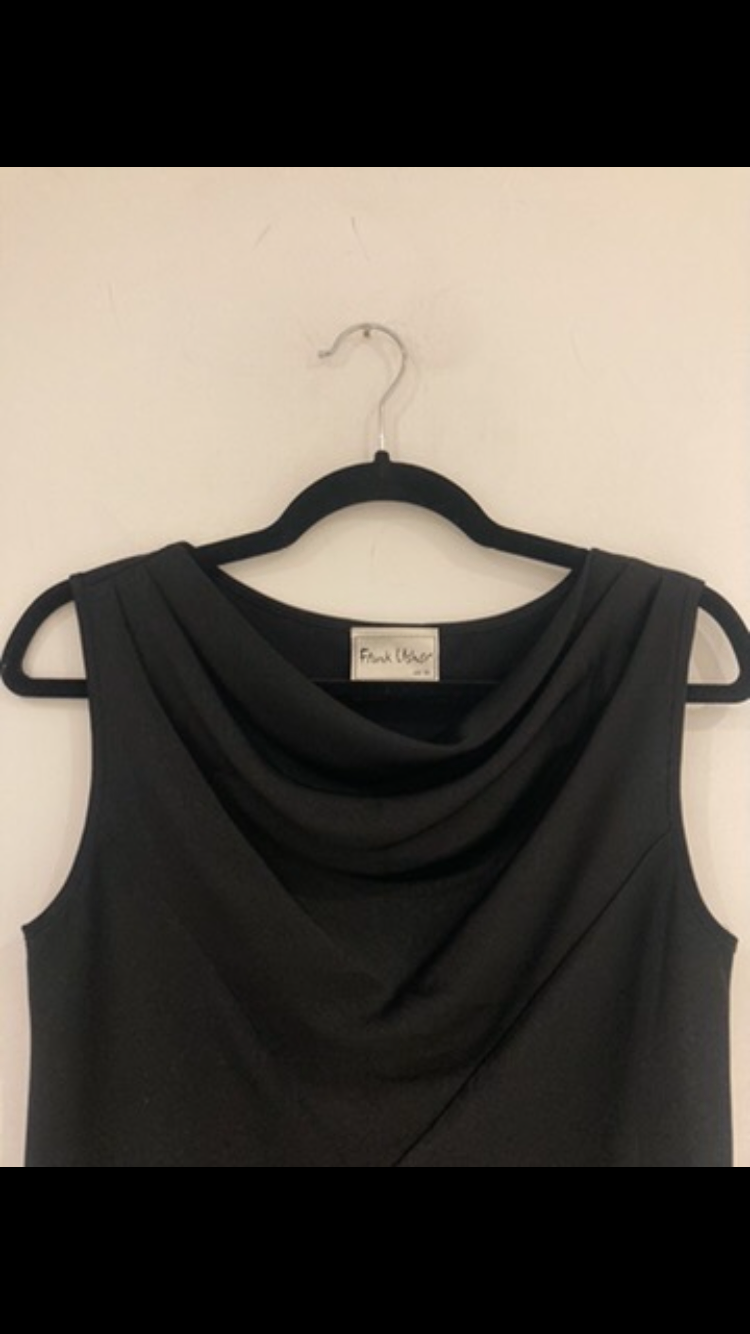 Cowl neck bias cut top