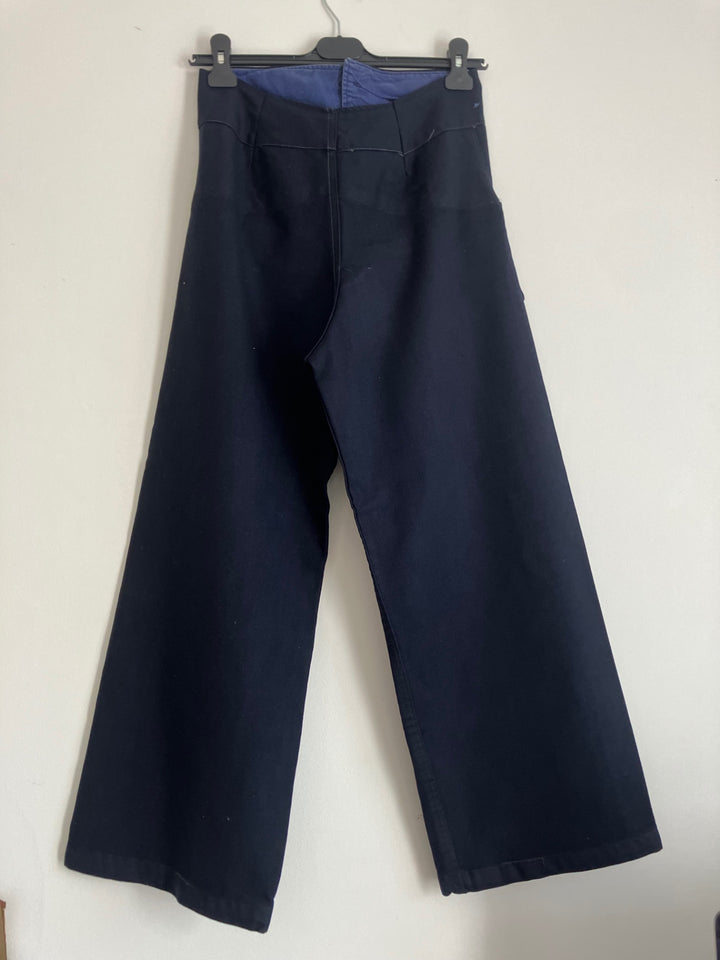 Button Up Navy Trousers