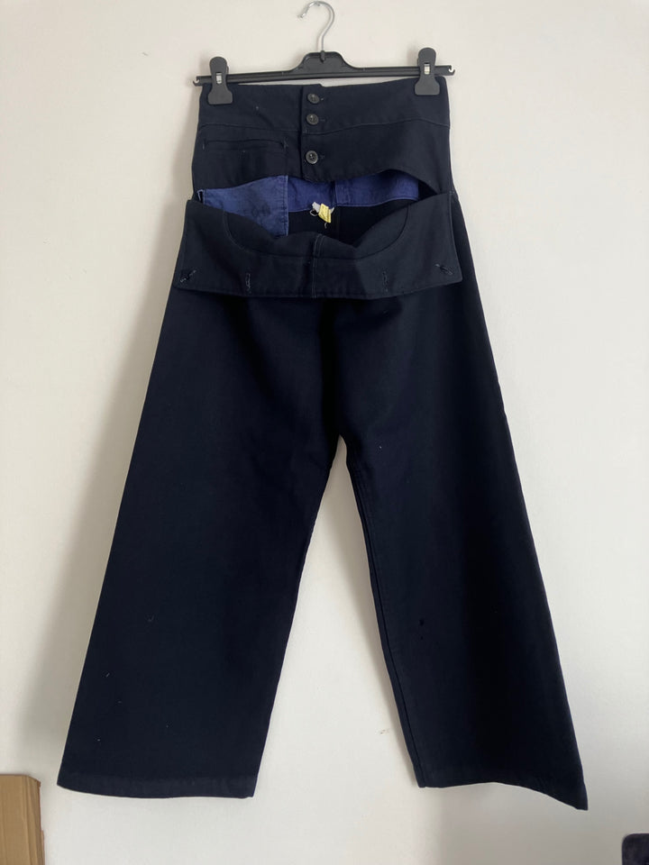 Button Up Navy Trousers