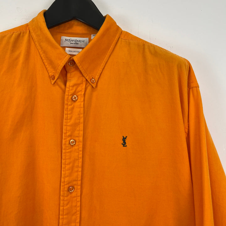 YSL Orange baby cord shirt - XL