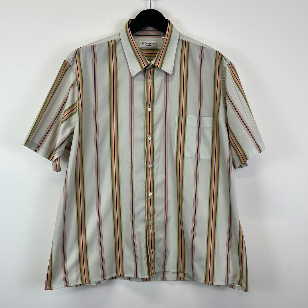 YSL wide stripe retro cotton shirt - XXL