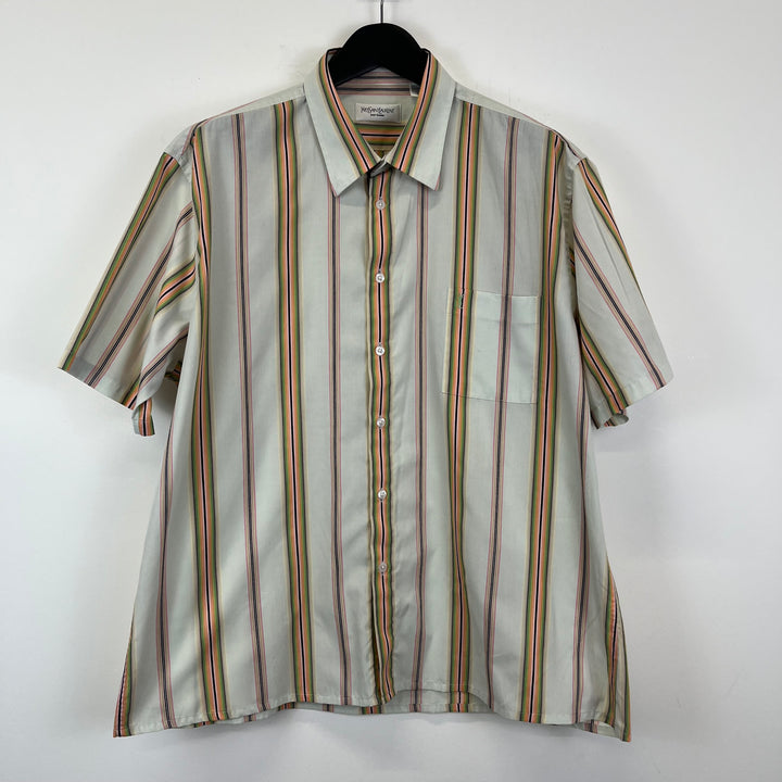 YSL wide stripe retro cotton shirt - XXL