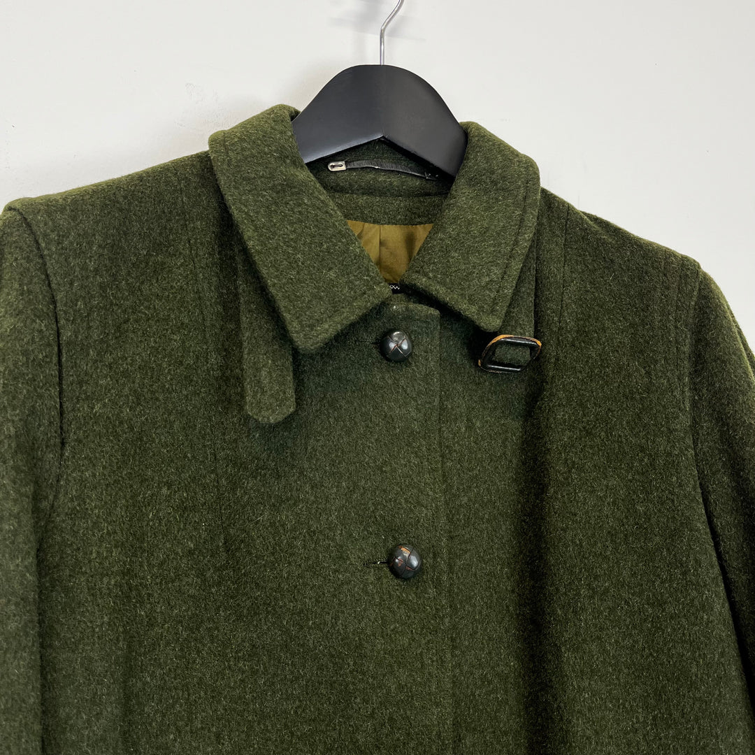 Burberry Dark Green Wool Coat - M