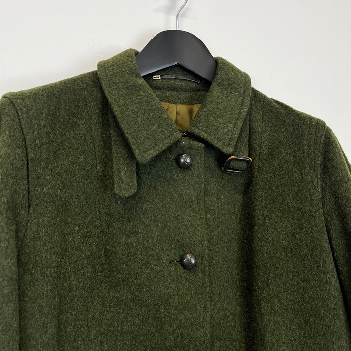 Burberry Dark Green Wool Coat - M