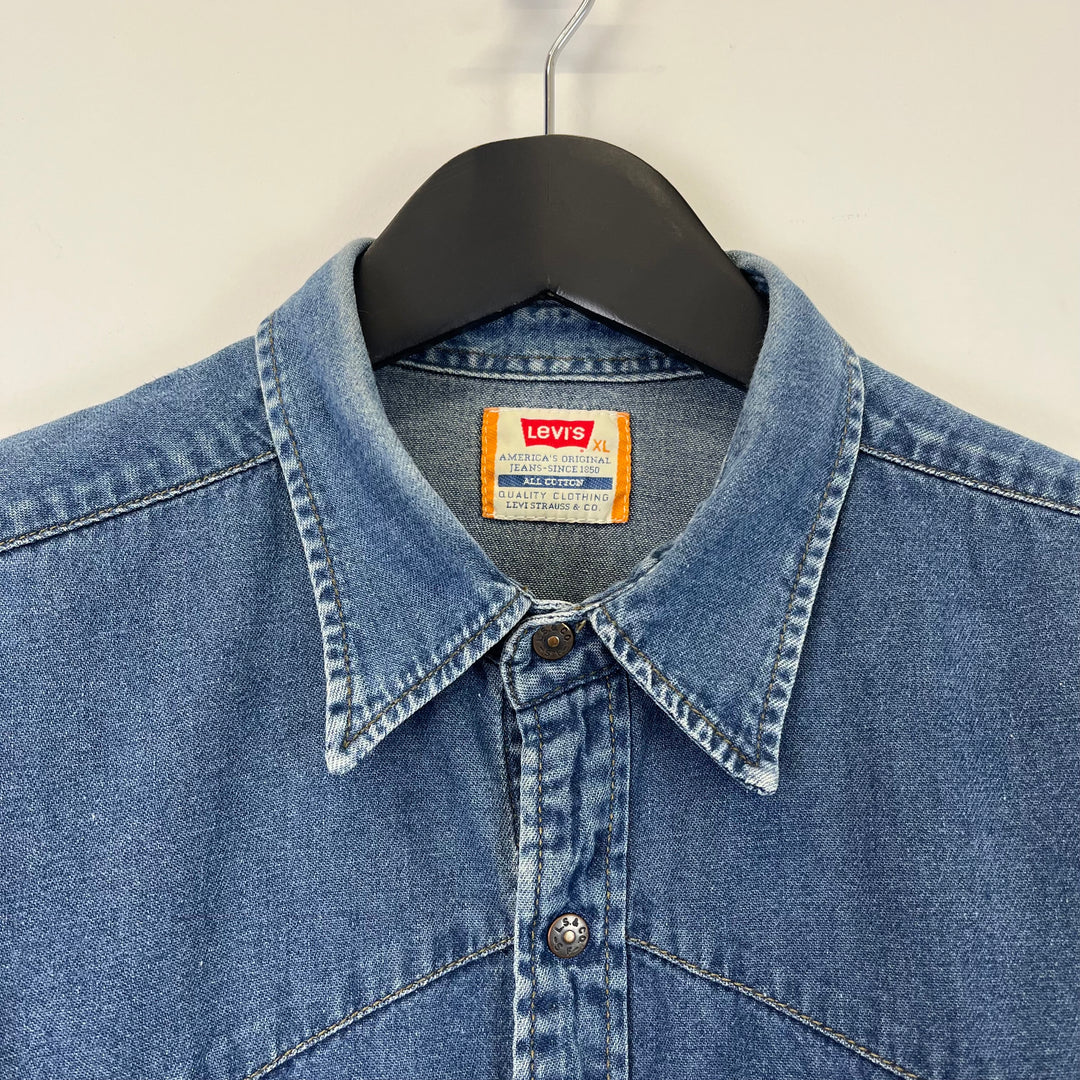 orange tab deep indigo shirt - XL