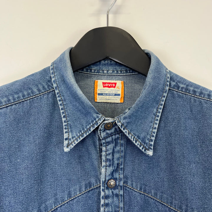 orange tab deep indigo shirt - XL
