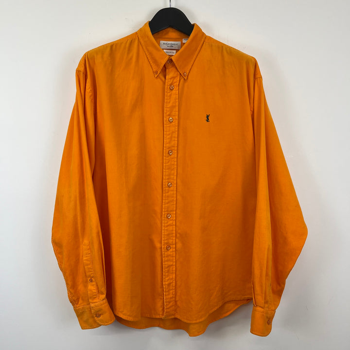 YSL Orange baby cord shirt - XL