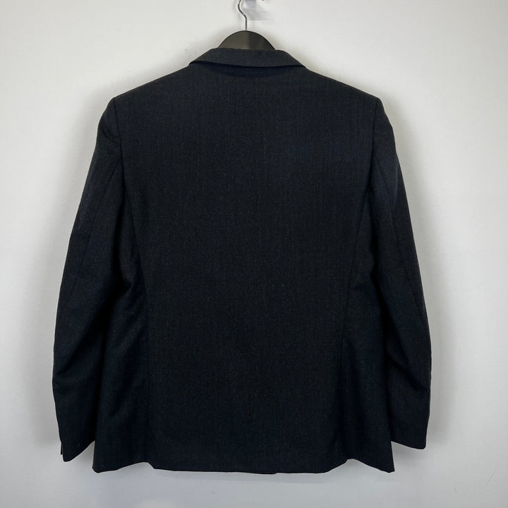 Burberry Grey Double Breasted Wool Blazer - M