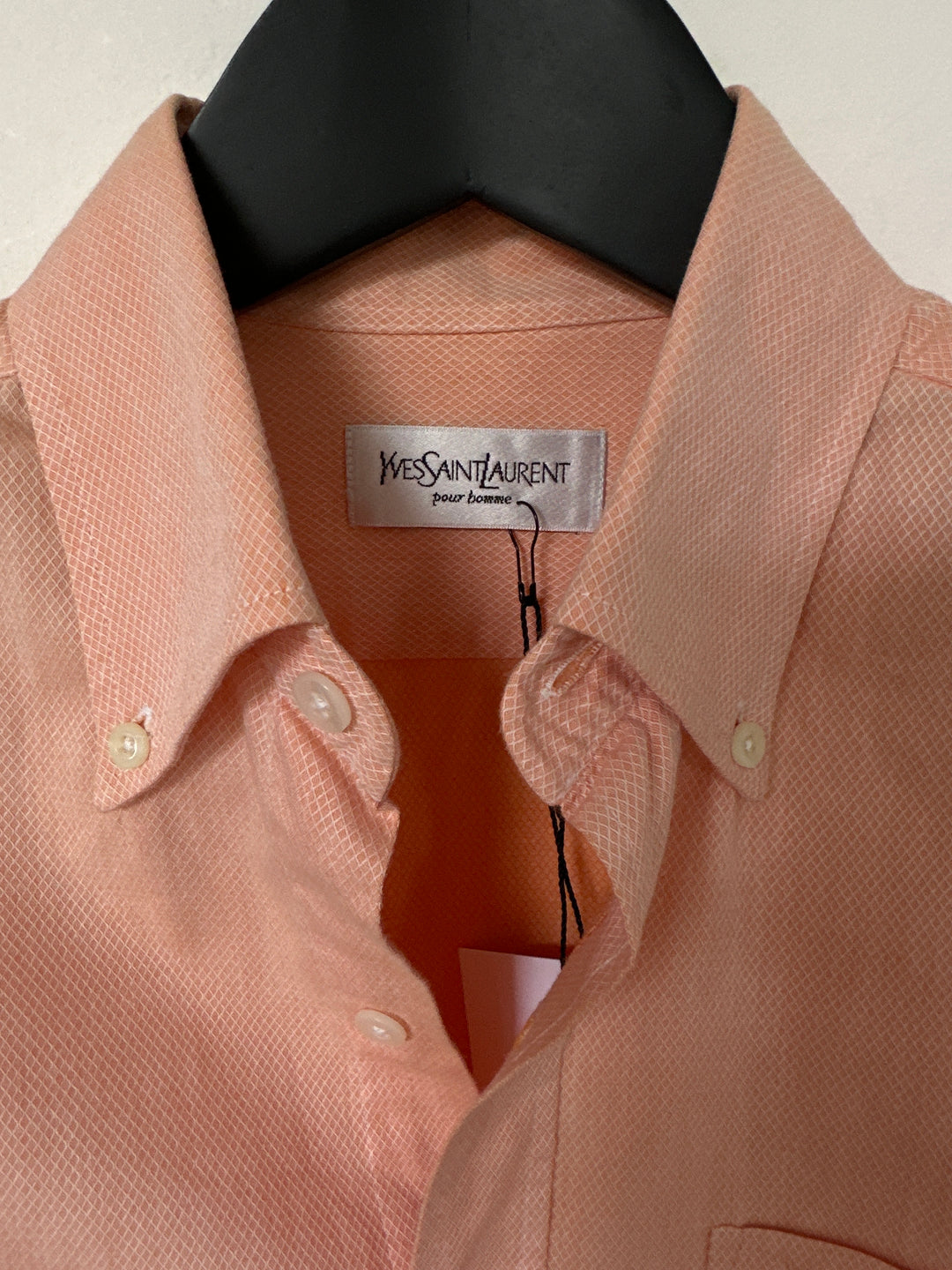 YSL orange fine textured cotton shirt - M