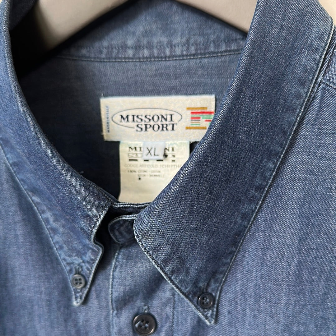 Missoni sport indigo denim oversized shirt - L