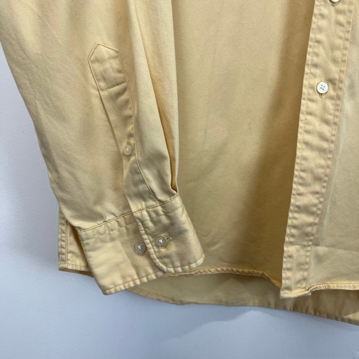 Christian Dior lemon yellow Twill Cotton Shirt - L