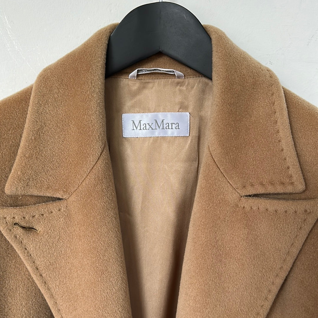 Max Mara Beige Wool Coat - Size M