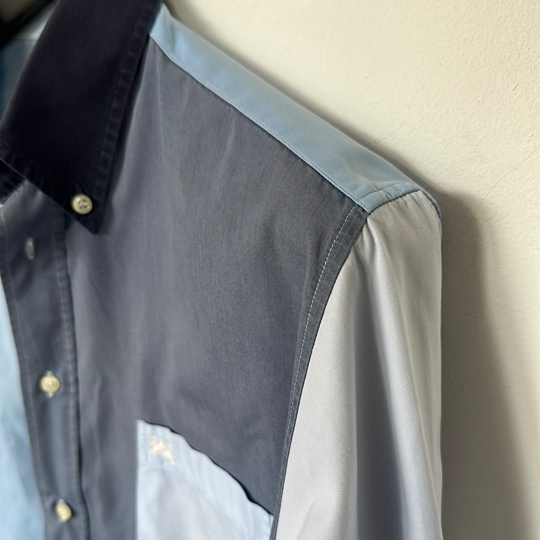 Burberry blue and grey cotton shirt - Size L