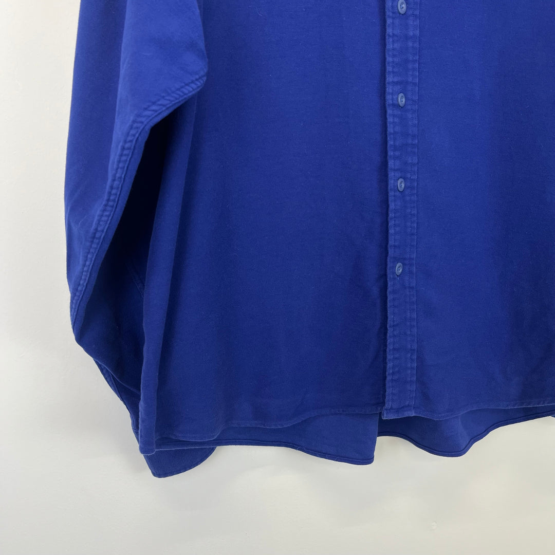 Deep blue Velvet cotton shirt - XL
