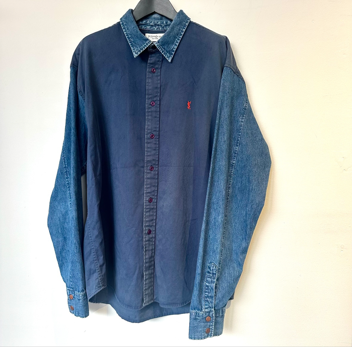 RE/WORK YSL denim/Navy Cotton Shirt - XL [No.3]