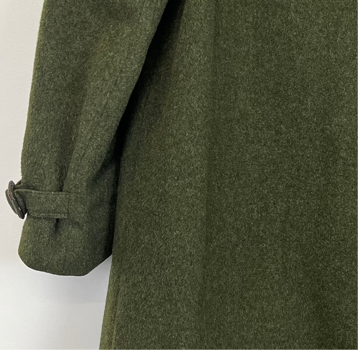 Burberry Dark Green Wool Coat - M