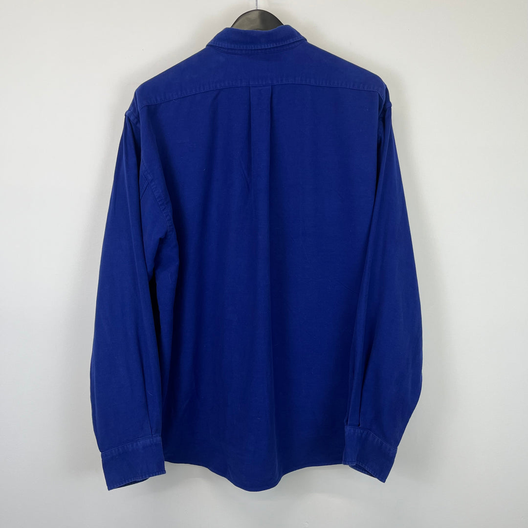 Deep blue Velvet cotton shirt - XL