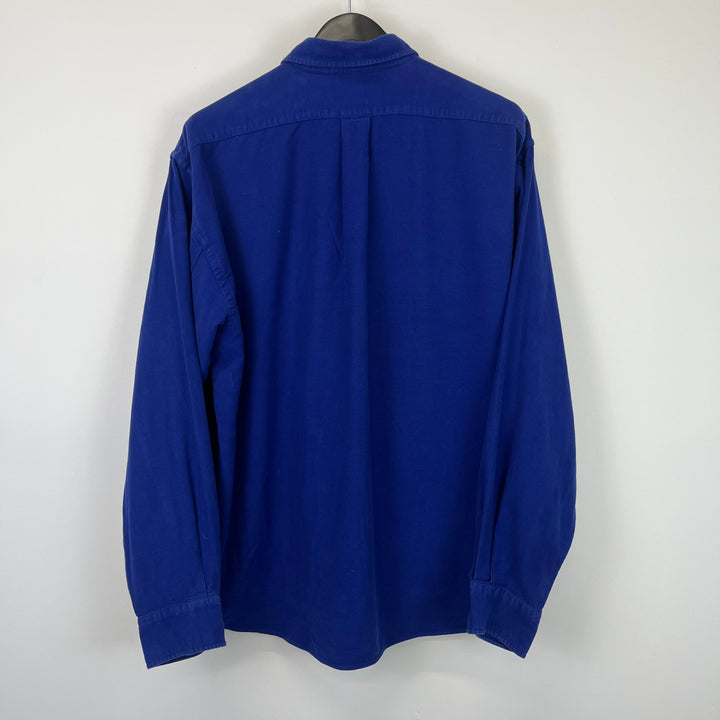 Deep blue Velvet cotton shirt - XL