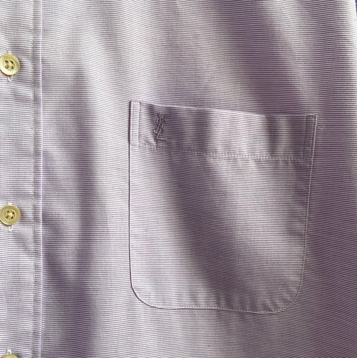 Lilac Stripe Cotton blend Oversized Shirt - XL