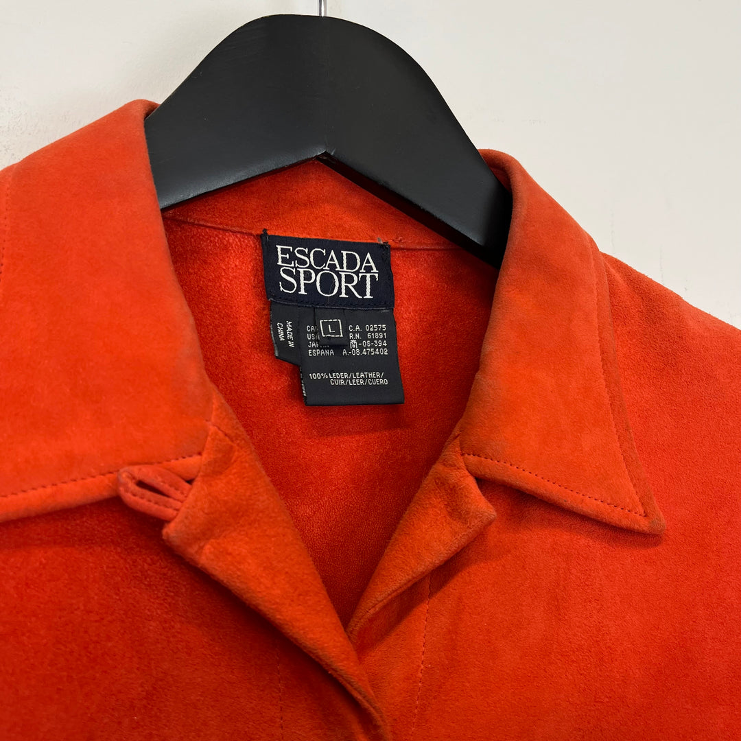 Escada Sport Burnt Orange Suede Shirt - L
