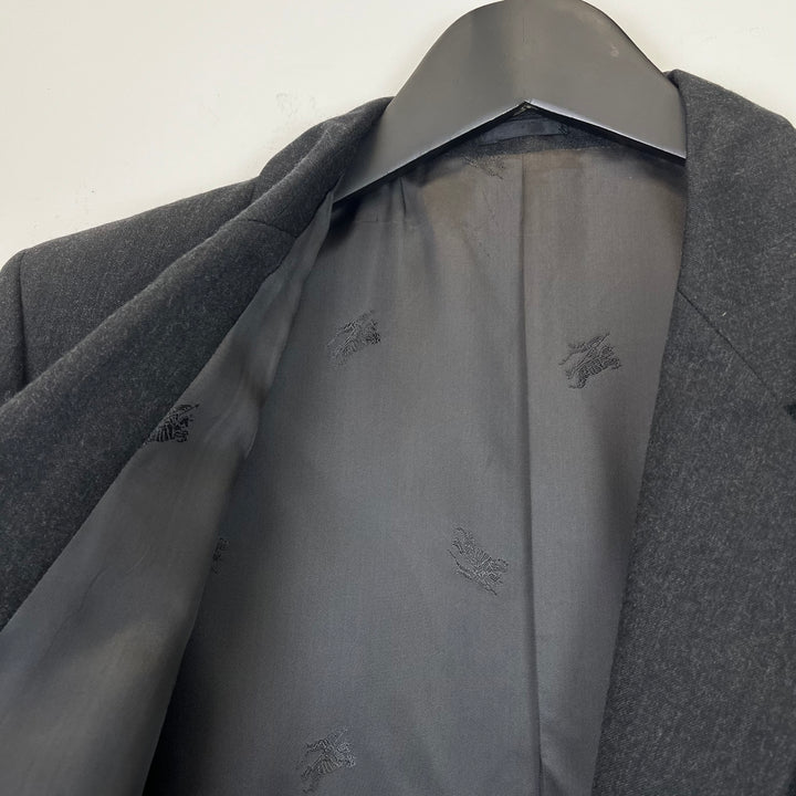 Burberry Grey Double Breasted Wool Blazer - M