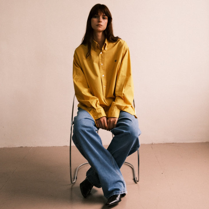 Christian Dior Ochre Yellow Cotton Oversized Shirt - L