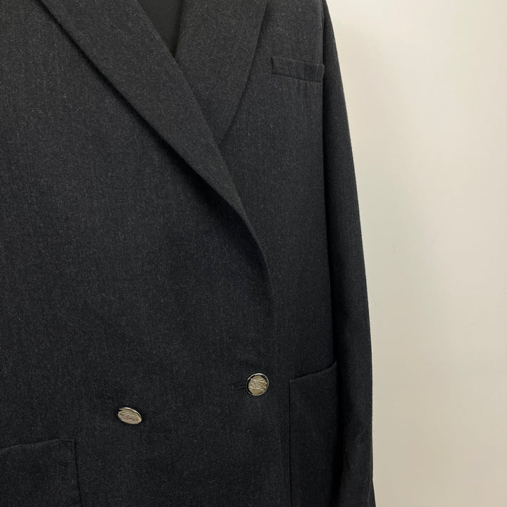 Burberry Grey Double Breasted Wool Blazer - M