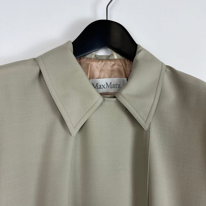 Max Mara cream a-line Wool overcoat jacket - UK 12