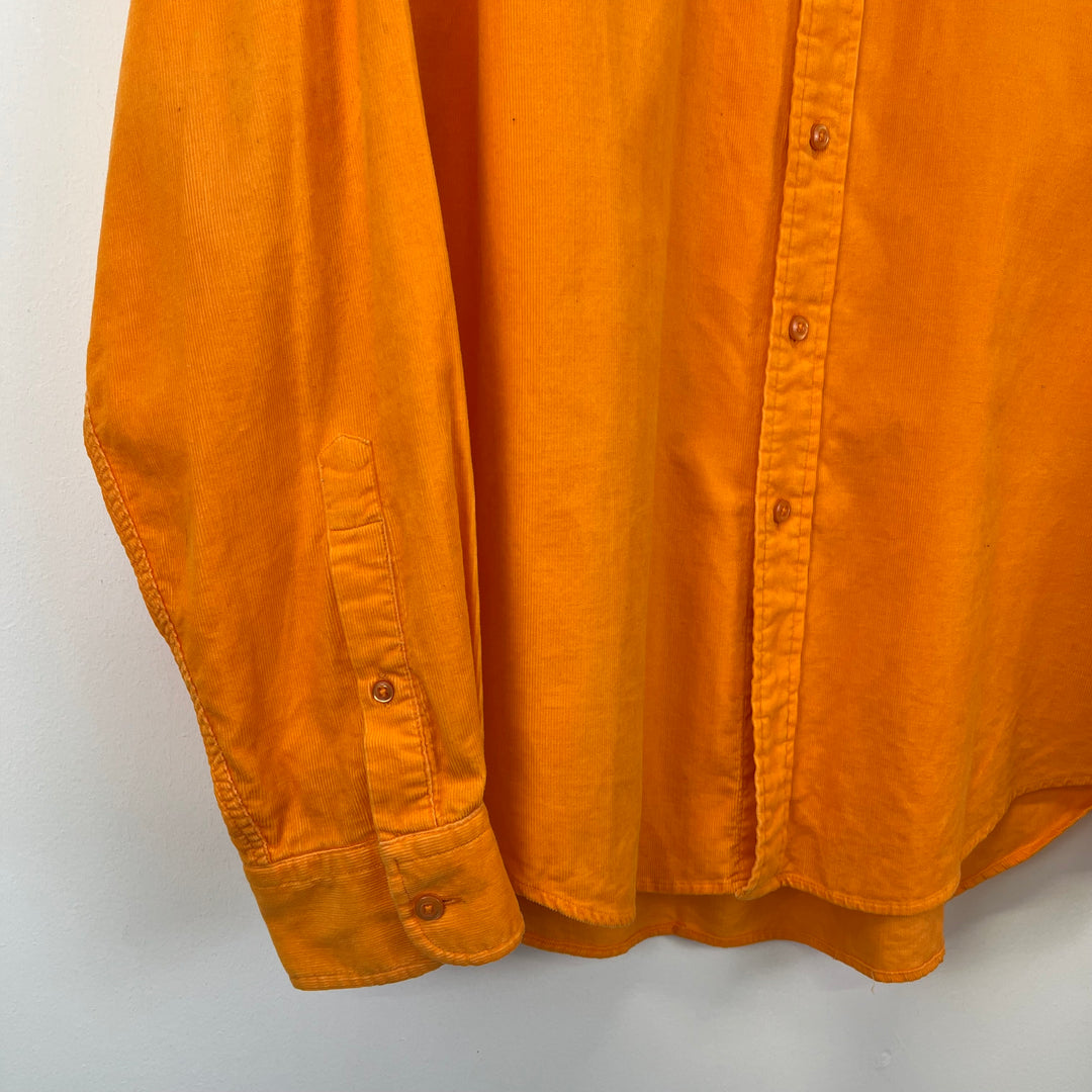 YSL Orange baby cord shirt - XL