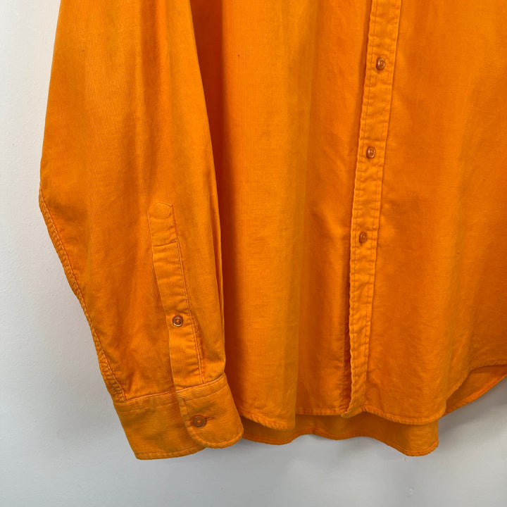 YSL Orange baby cord shirt - XL