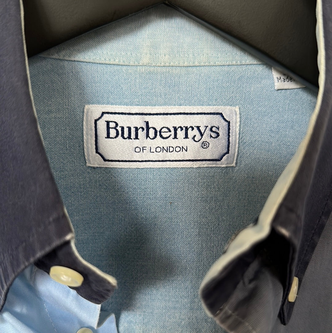 Burberry blue and grey cotton shirt - Size L