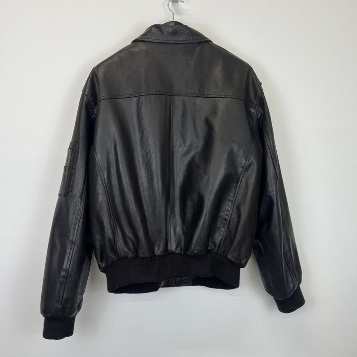 Aviatrix lined leather jacket - L