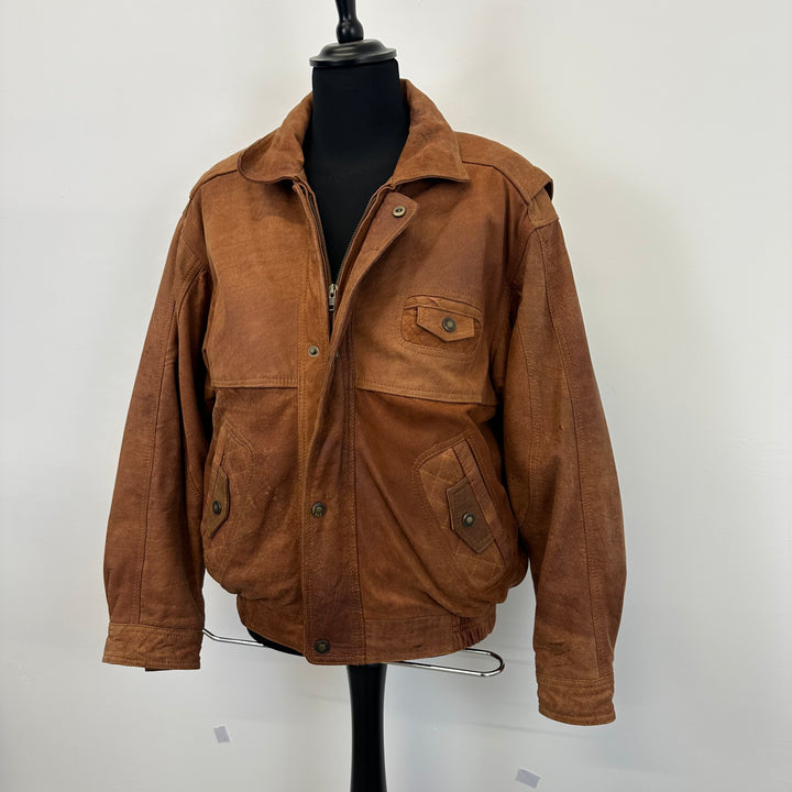 Premium Light Brown Suede Jacket - L