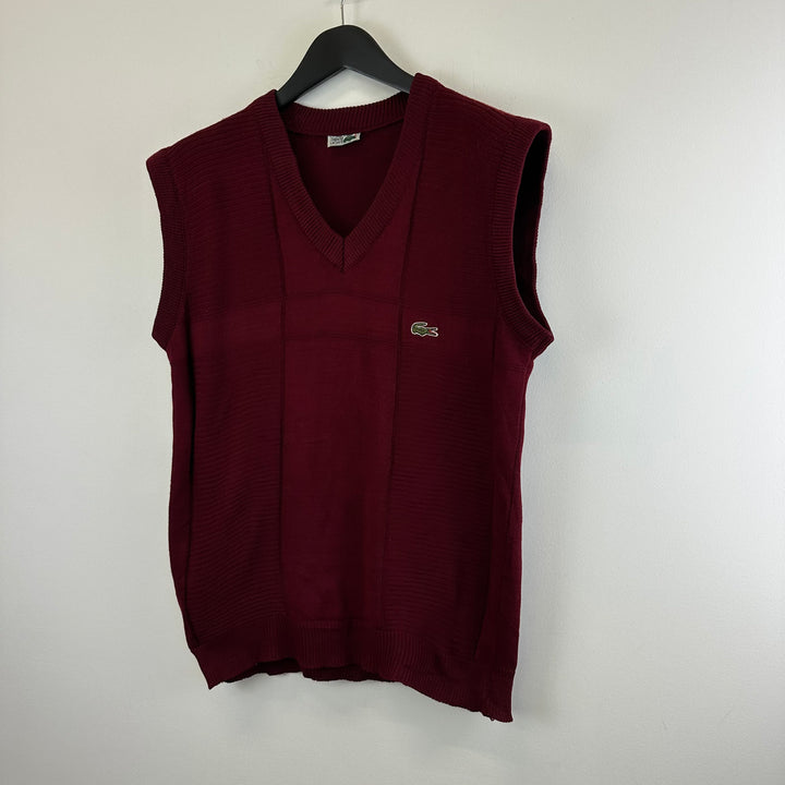 Lacoste vintage 80s Burgundy Cotton knitted Tank - L