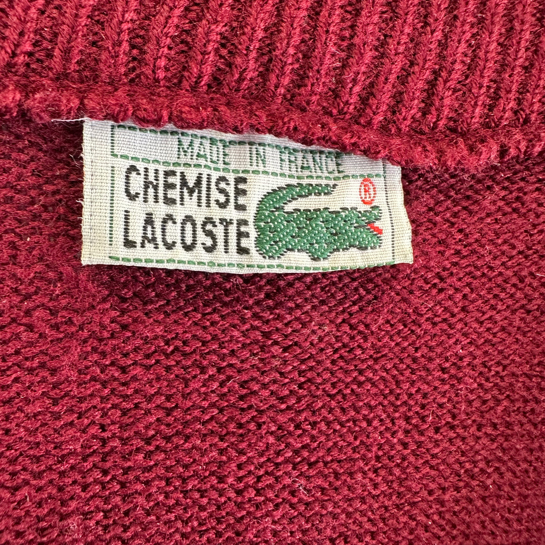 Lacoste vintage 80s Burgundy Cotton knitted Tank - L