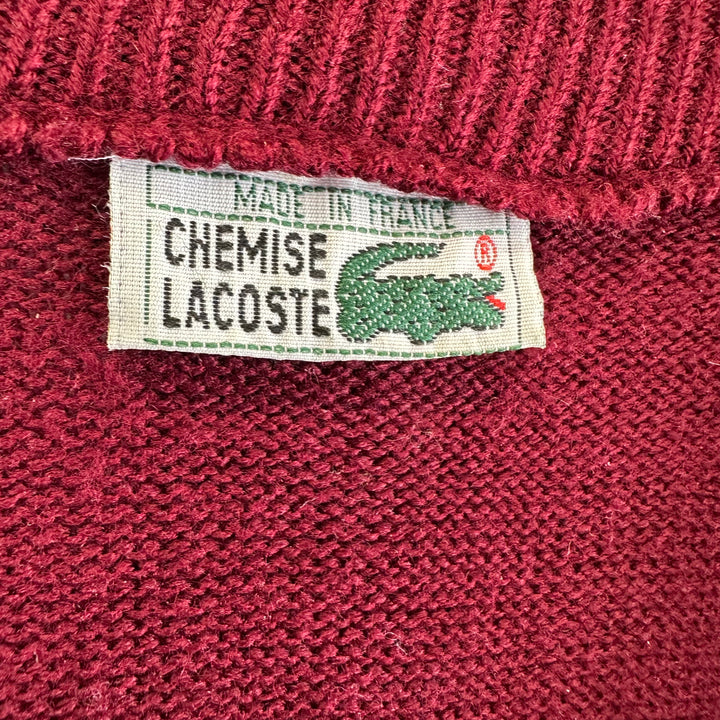 Lacoste vintage 80s Burgundy Cotton knitted Tank - L