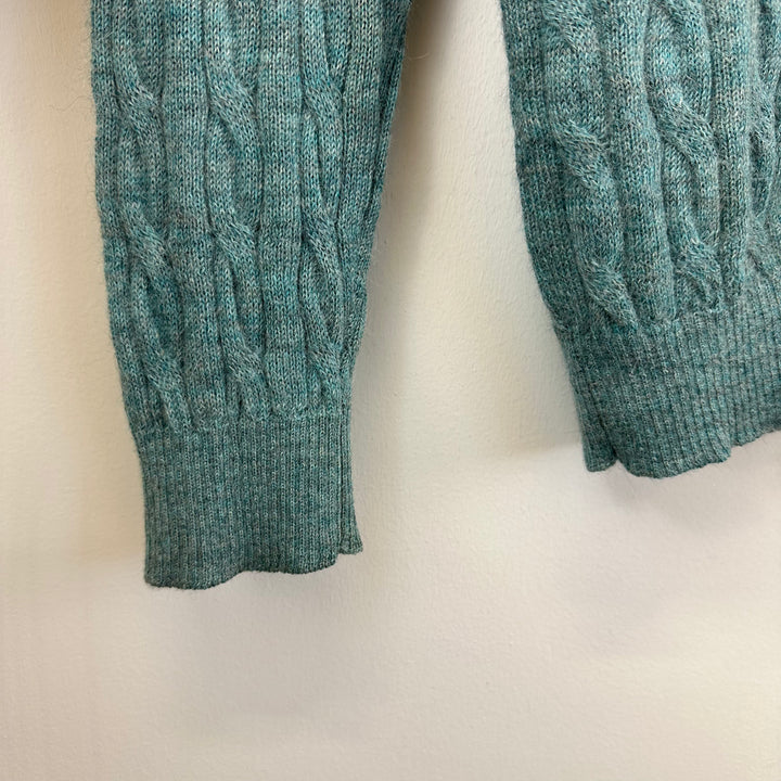 Lacoste vintage 2000 green cable knitted cardigan - S