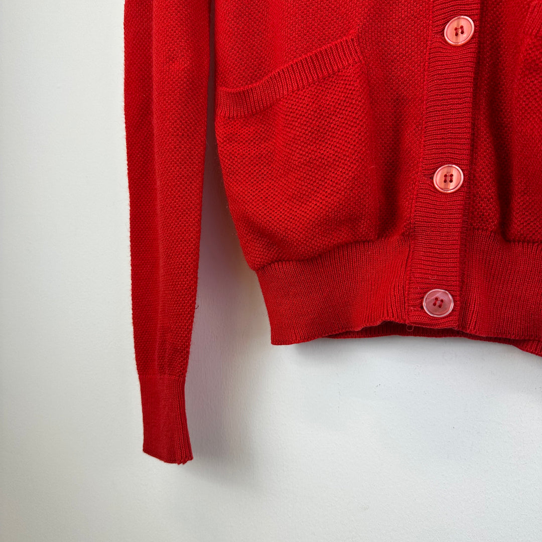 Lacoste vintage 80s Red picque knitted Sweater - S
