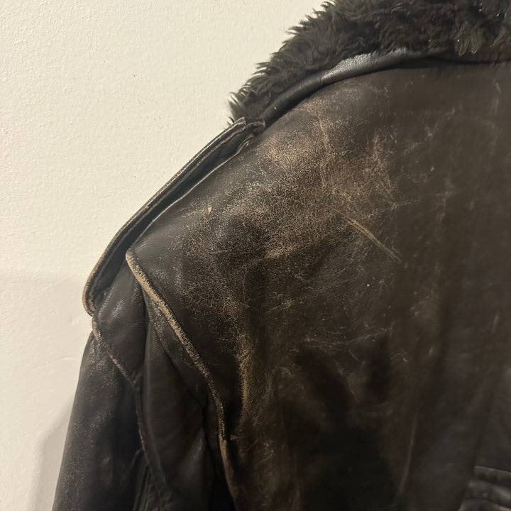 Schott Brown Leather Aviator - M