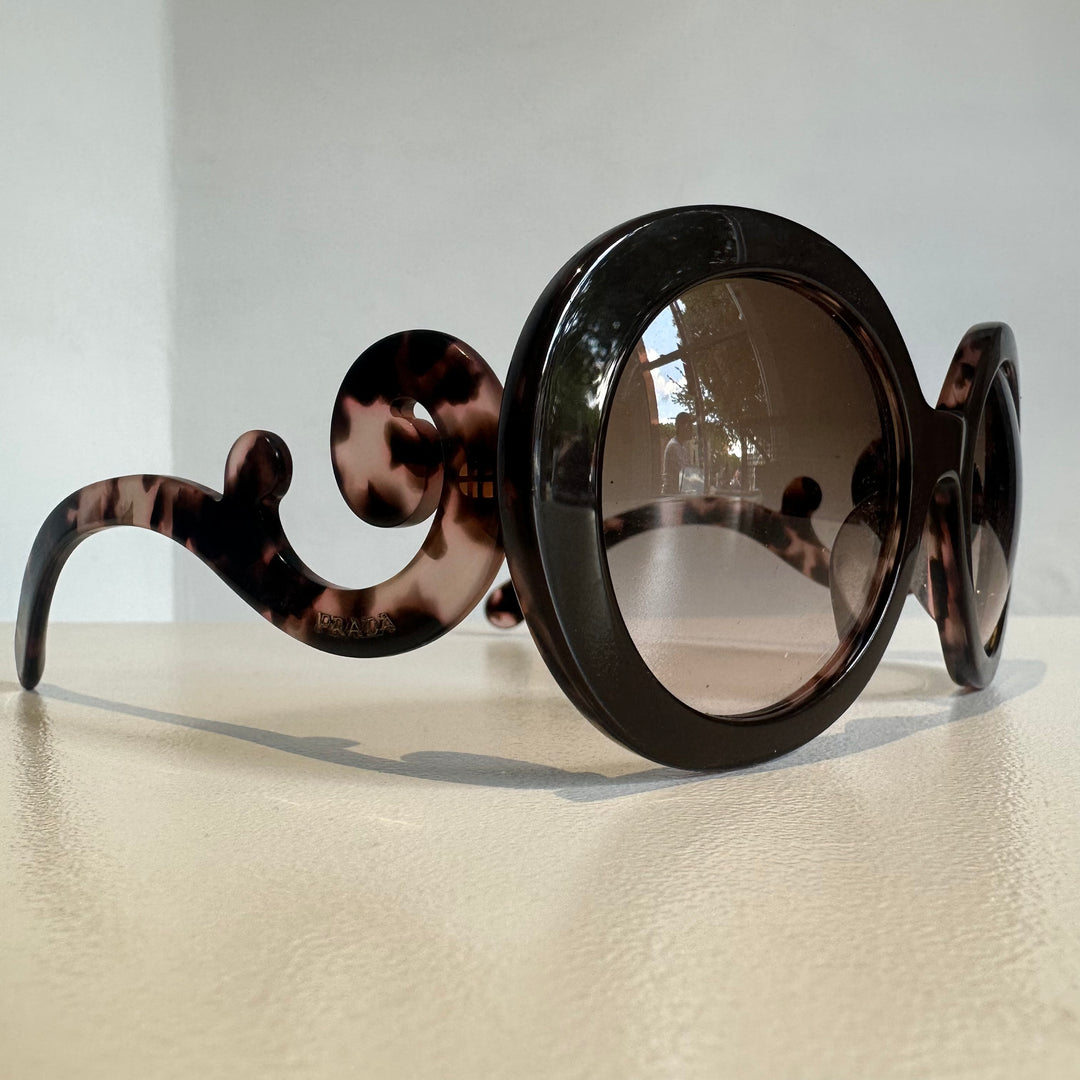 Prada oversized baroque round sunglasses online