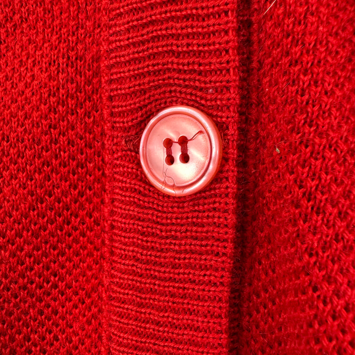 Lacoste vintage 80s Red picque knitted Sweater - S