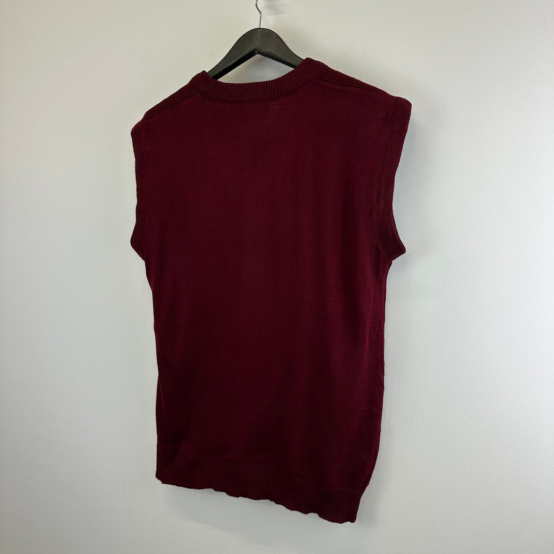Lacoste vintage 80s Burgundy Cotton knitted Tank - L