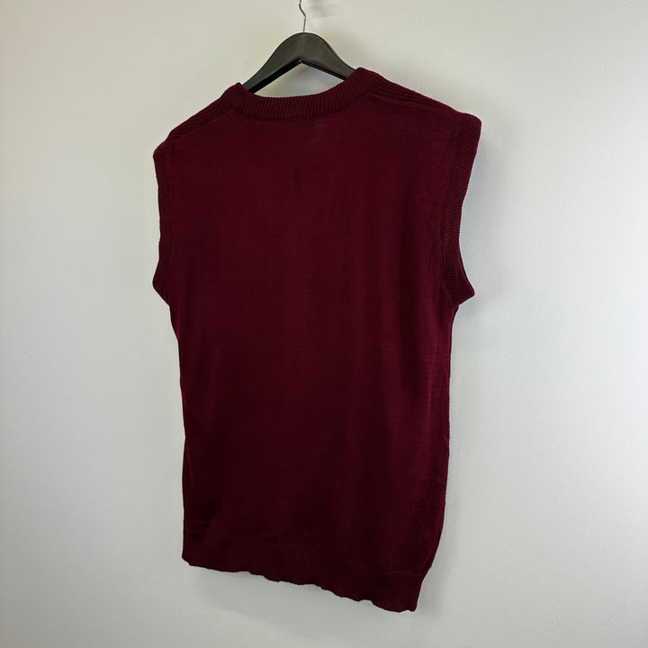 Lacoste vintage 80s Burgundy Cotton knitted Tank - L