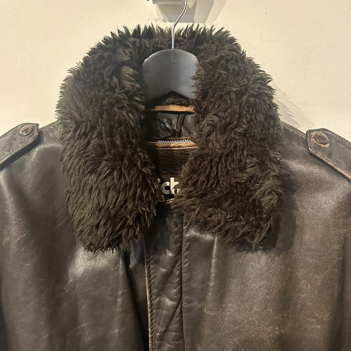 Schott Brown Leather Aviator - M