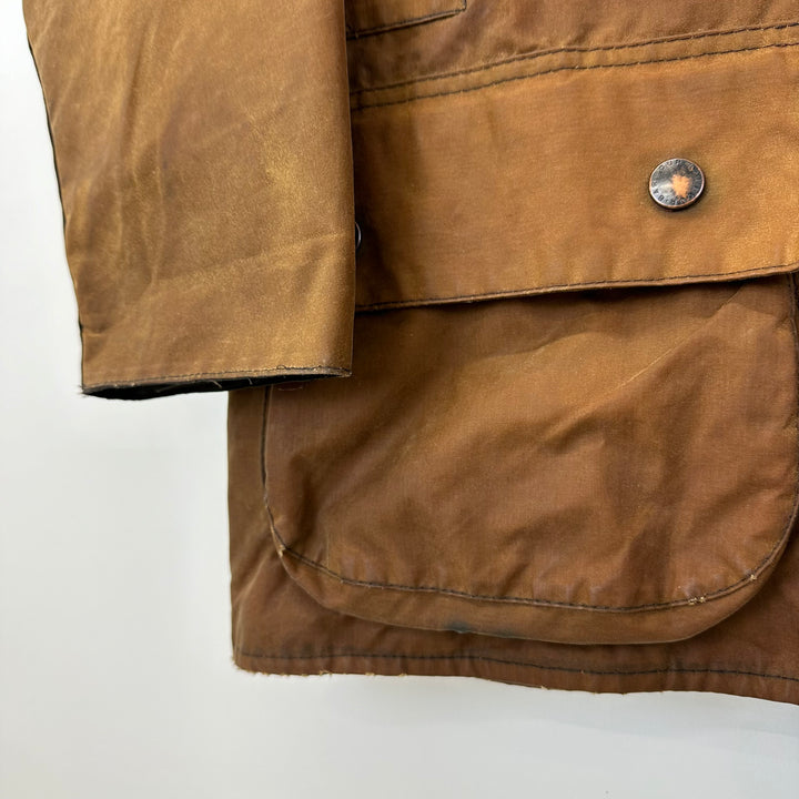 Barbour Moorland Burnt Orange Waxed Re-work Jacket - M