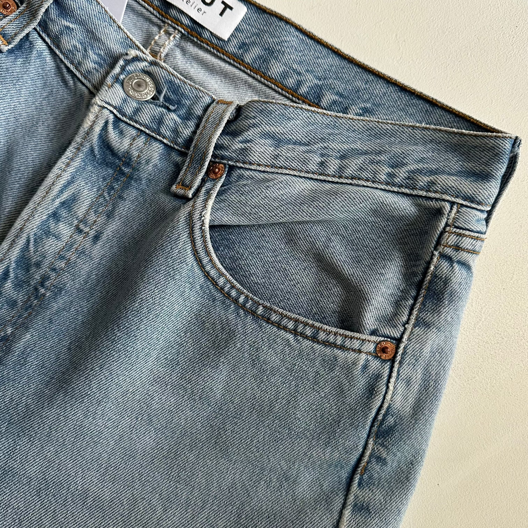 WIDE LEG FIT Denim Jeans - Pale Wash